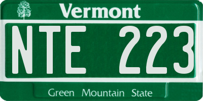 VT license plate NTE223