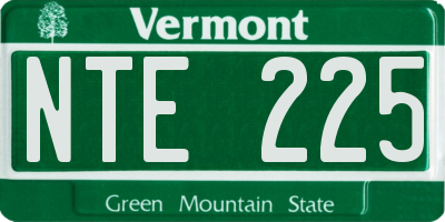 VT license plate NTE225