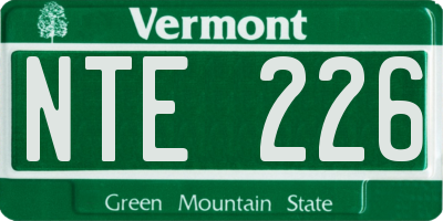 VT license plate NTE226