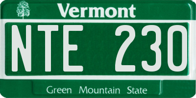 VT license plate NTE230