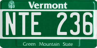 VT license plate NTE236