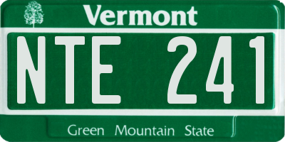 VT license plate NTE241