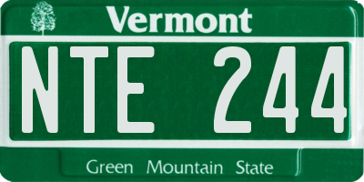 VT license plate NTE244