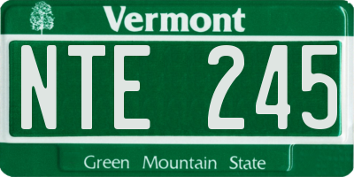 VT license plate NTE245