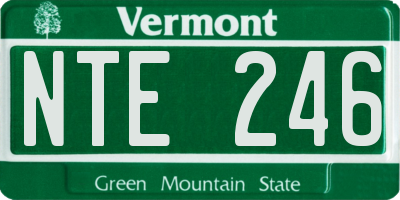 VT license plate NTE246