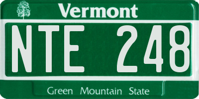 VT license plate NTE248