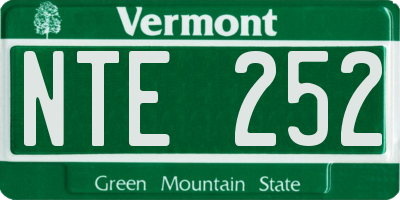 VT license plate NTE252