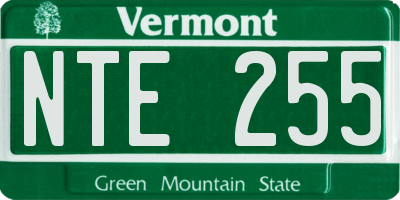 VT license plate NTE255
