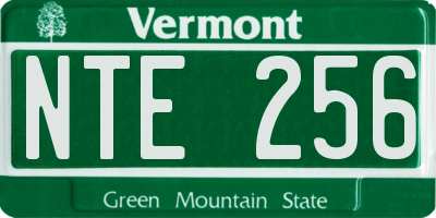 VT license plate NTE256