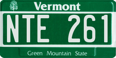 VT license plate NTE261