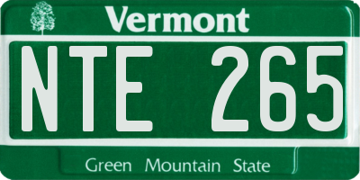 VT license plate NTE265