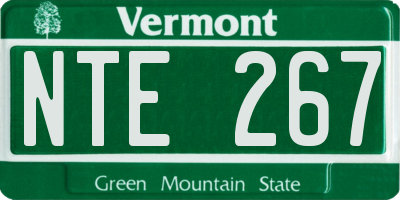 VT license plate NTE267