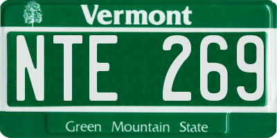 VT license plate NTE269