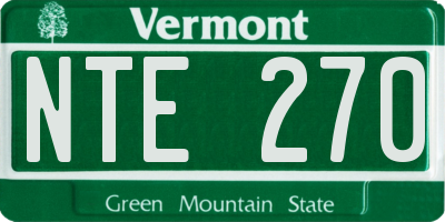 VT license plate NTE270
