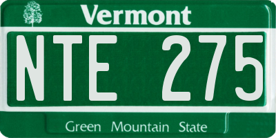 VT license plate NTE275