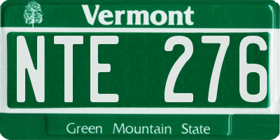 VT license plate NTE276