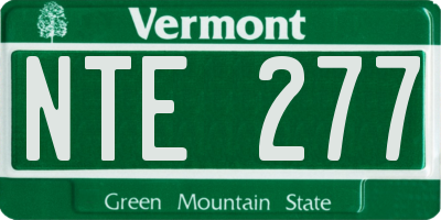 VT license plate NTE277
