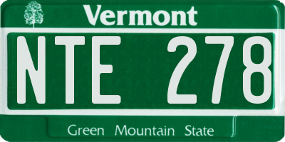 VT license plate NTE278
