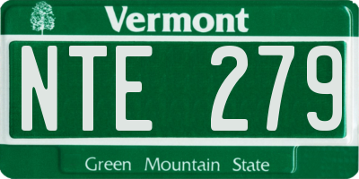 VT license plate NTE279