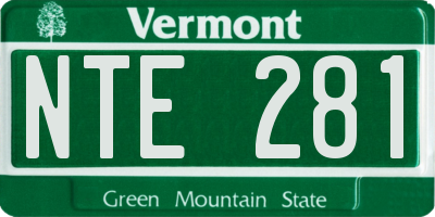 VT license plate NTE281