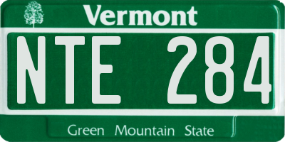 VT license plate NTE284