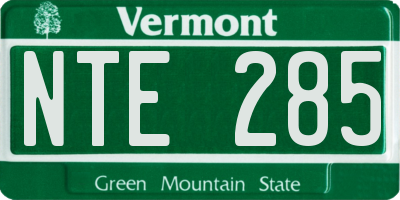 VT license plate NTE285