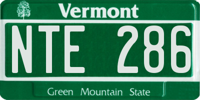 VT license plate NTE286