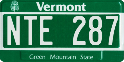 VT license plate NTE287