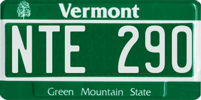 VT license plate NTE290