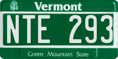 VT license plate NTE293