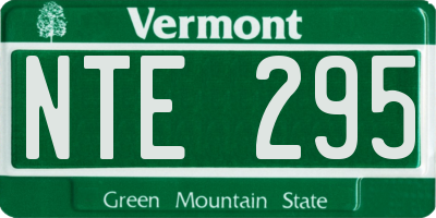 VT license plate NTE295
