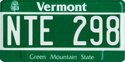 VT license plate NTE298
