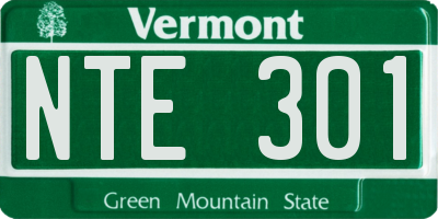 VT license plate NTE301