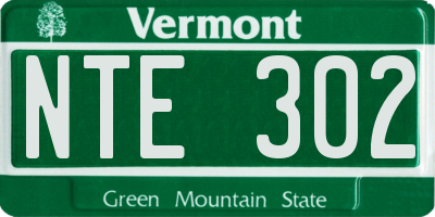 VT license plate NTE302