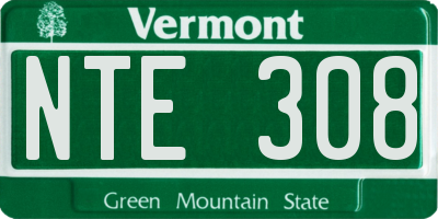 VT license plate NTE308
