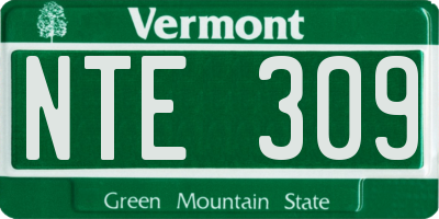 VT license plate NTE309
