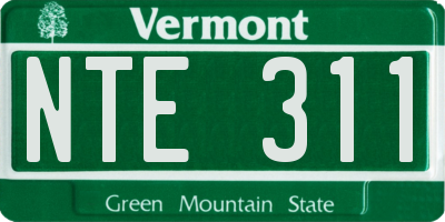VT license plate NTE311