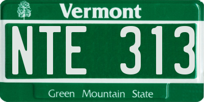 VT license plate NTE313
