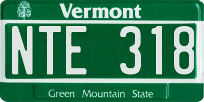 VT license plate NTE318
