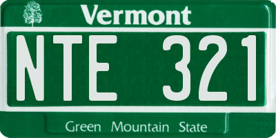 VT license plate NTE321