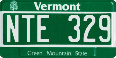 VT license plate NTE329