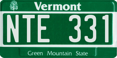 VT license plate NTE331