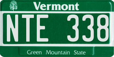 VT license plate NTE338