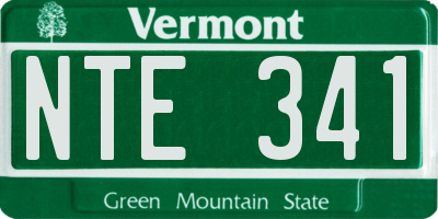 VT license plate NTE341