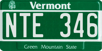 VT license plate NTE346