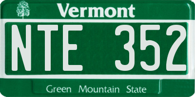 VT license plate NTE352