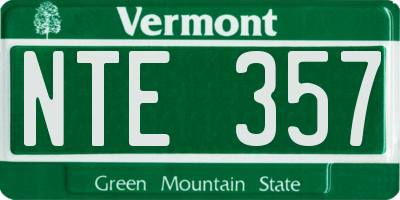 VT license plate NTE357
