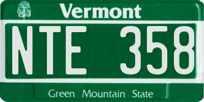 VT license plate NTE358