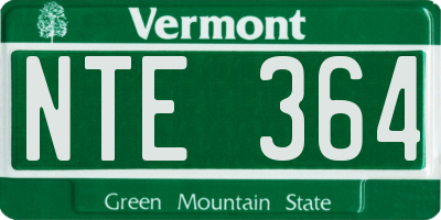 VT license plate NTE364
