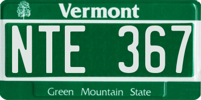 VT license plate NTE367